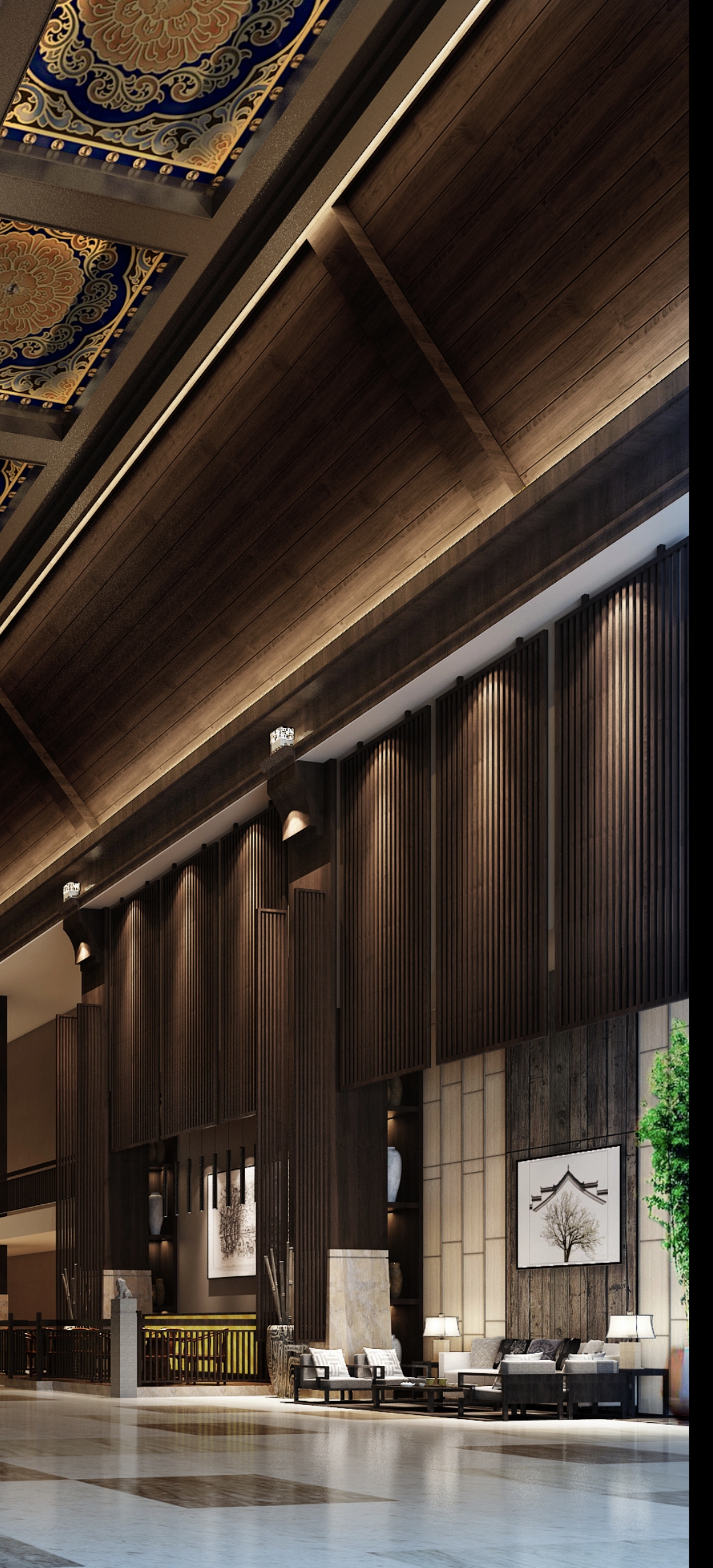 演艺厅大堂空间设计 | 线象空间之禧上装饰全案-9