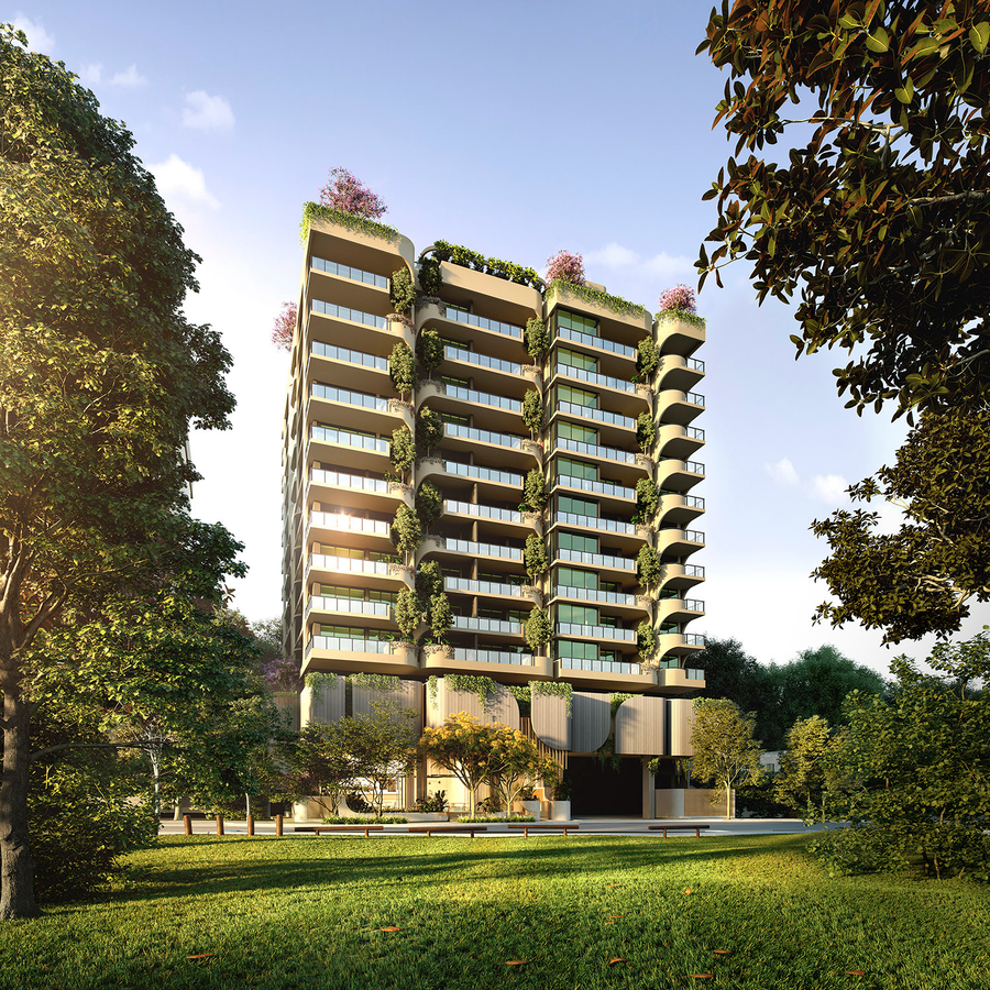 澳大利亚曲线公寓设计，自然融入城市生活-18