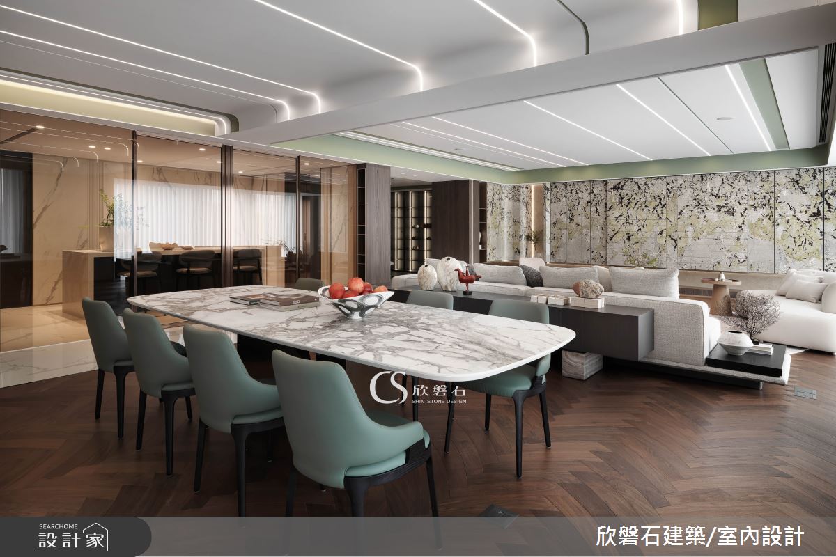 欣磐石·74  寶輝秋紅谷VIII·混搭風·95坪設計案例丨欣磐石建築.空間規劃-13