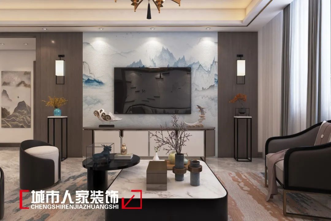 新中式之美,150㎡空间诠释东方和谐雅致-7