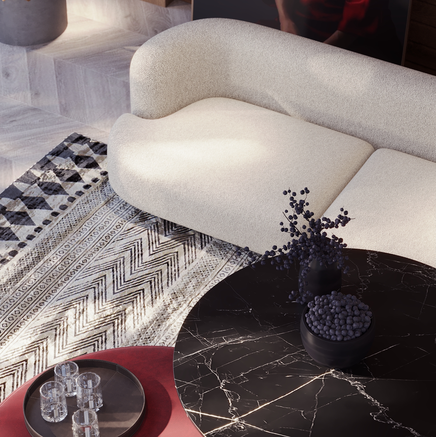 Rehab Villa 室内可视化设计丨Taj DesignSherif Helal-18