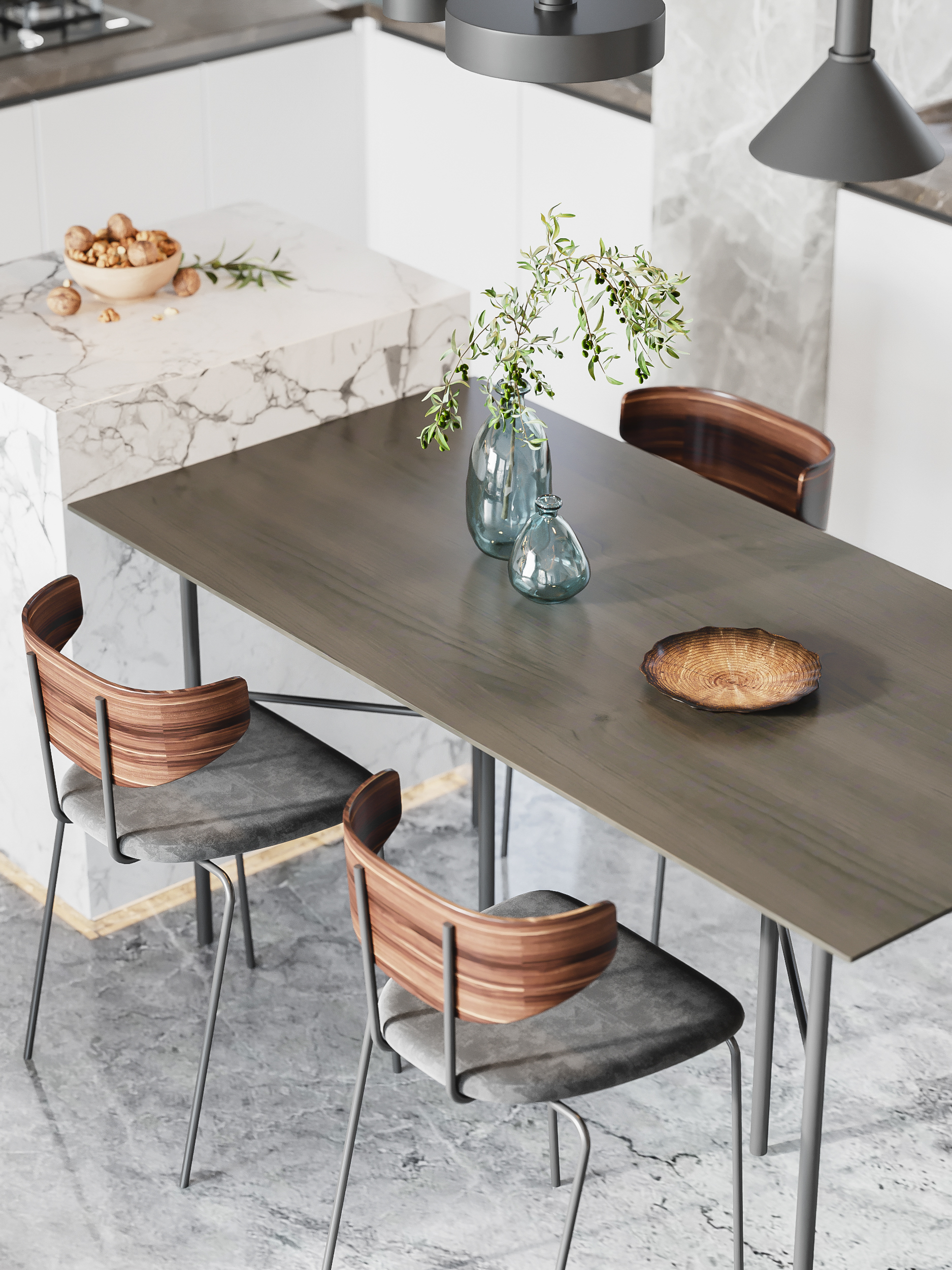 现代风格家居，一楼客餐厅与二楼小阁楼设计-5