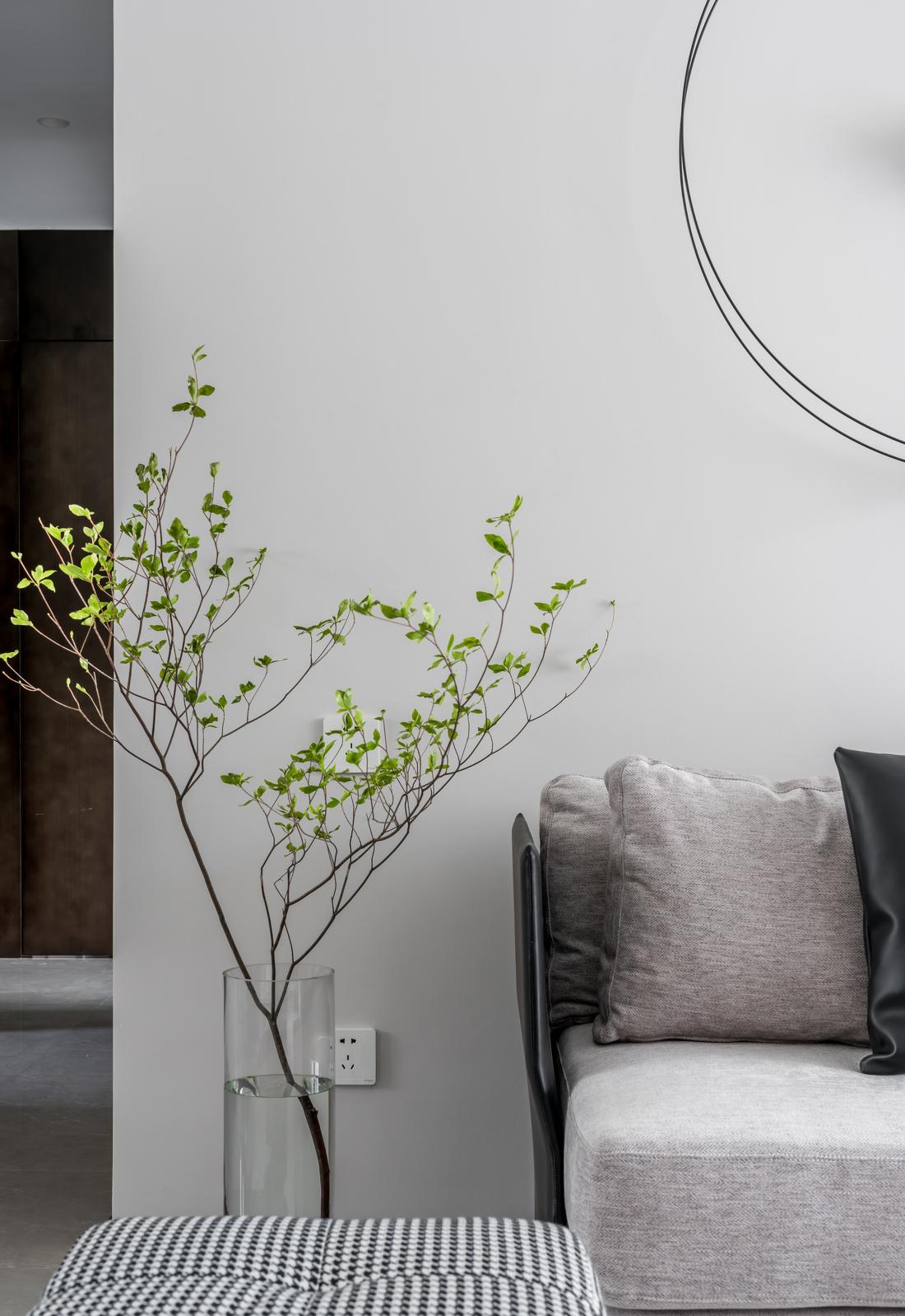 平层住宅的清澈静谧空间设计丨格物设计-12