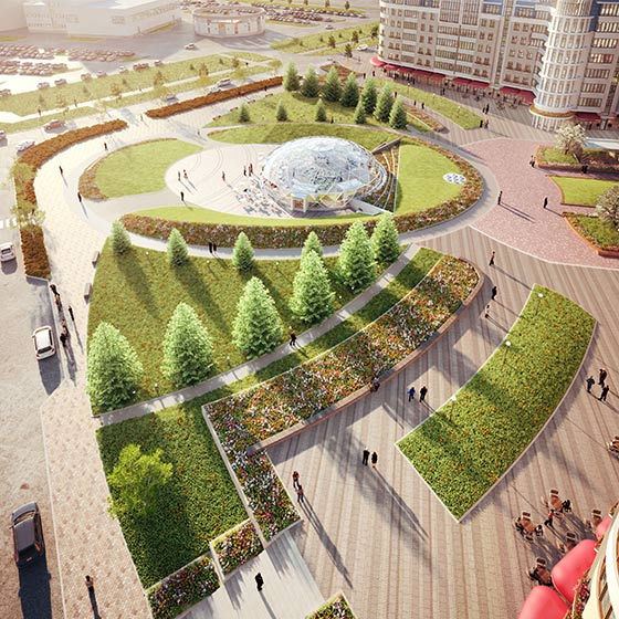 クラスノヤルスク・シティ“Preobrazhensky”（No1、No21街区） | 都市計画・マスタープラン | Projects | NIKKEN SEKKEI LTD-0