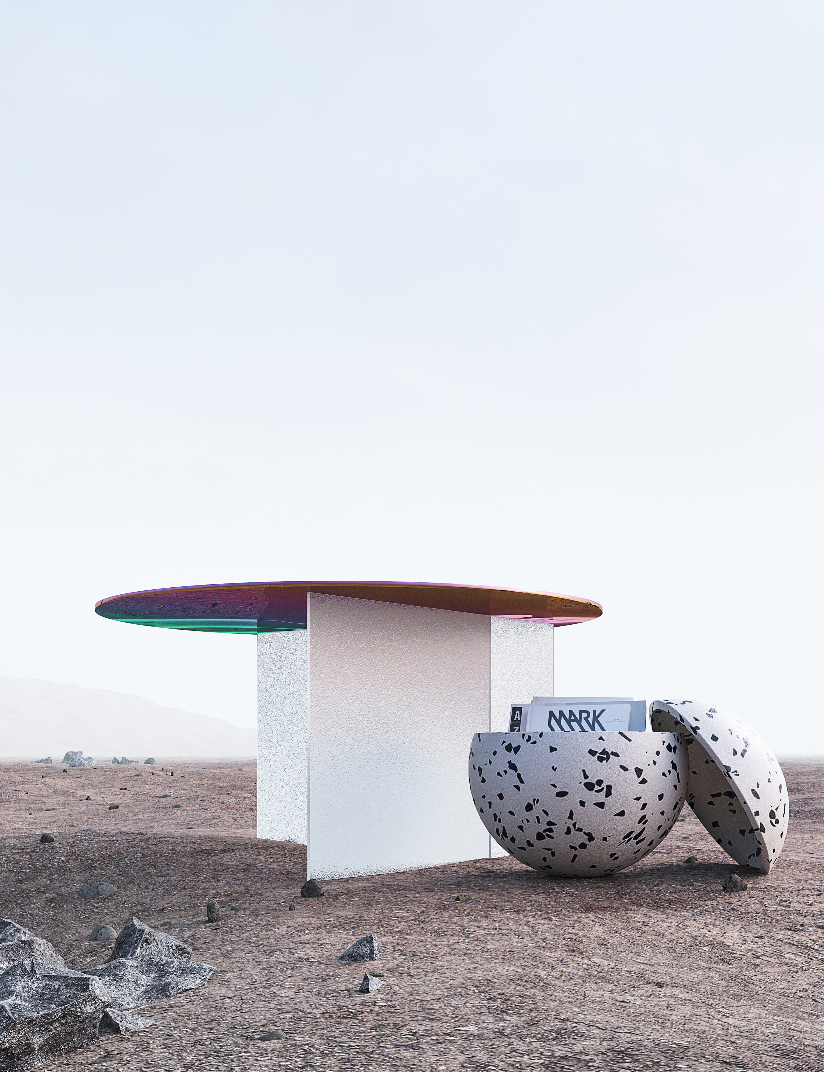 A table with love for space.-4