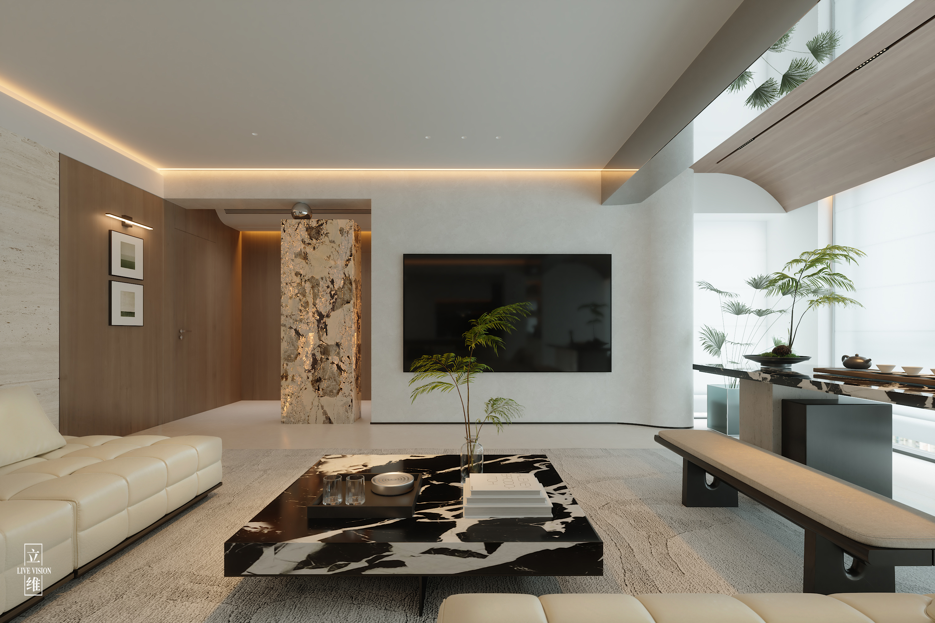 海景云翡·现代意式极简客餐厅丨中国汕头丨沐辰设计-5