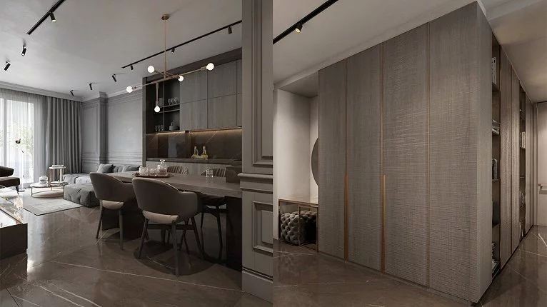 现代简约轻奢风格 | 混搭元素打造高级感大宅-43