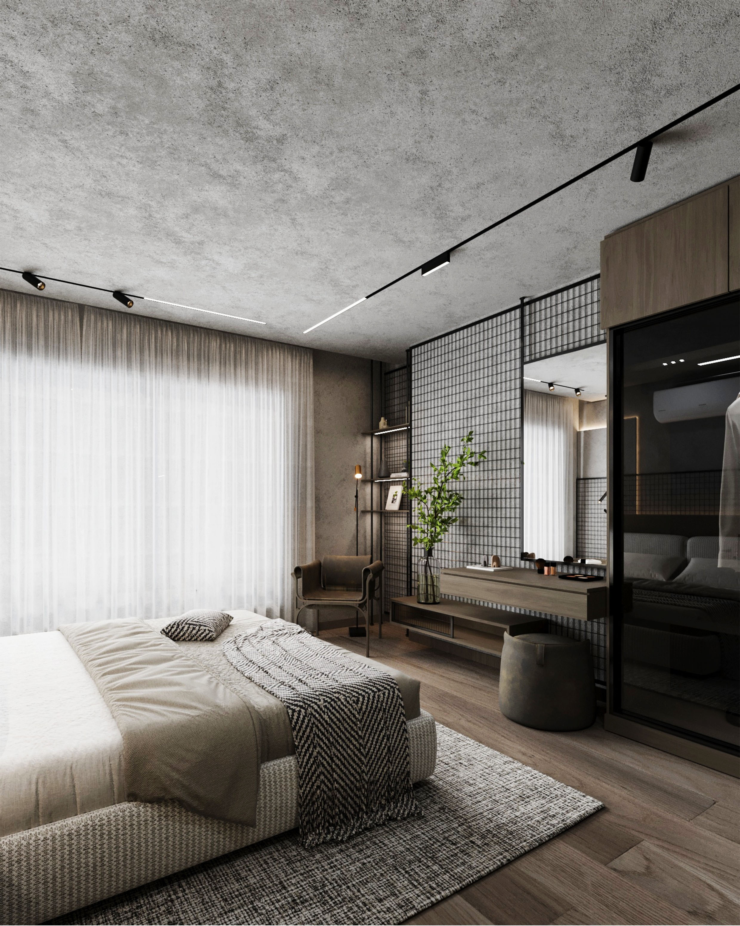 工业风卧室设计丨HAMMOUD ARCHITECTS-11