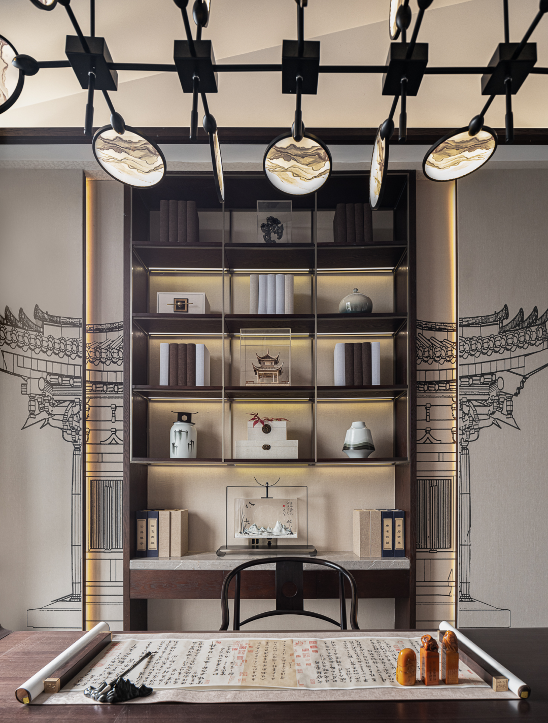 五矿铂海樾府 L 户型 · 盛唐古韵新中式空间设计丨中国营口丨FANST 泛思特设计-27