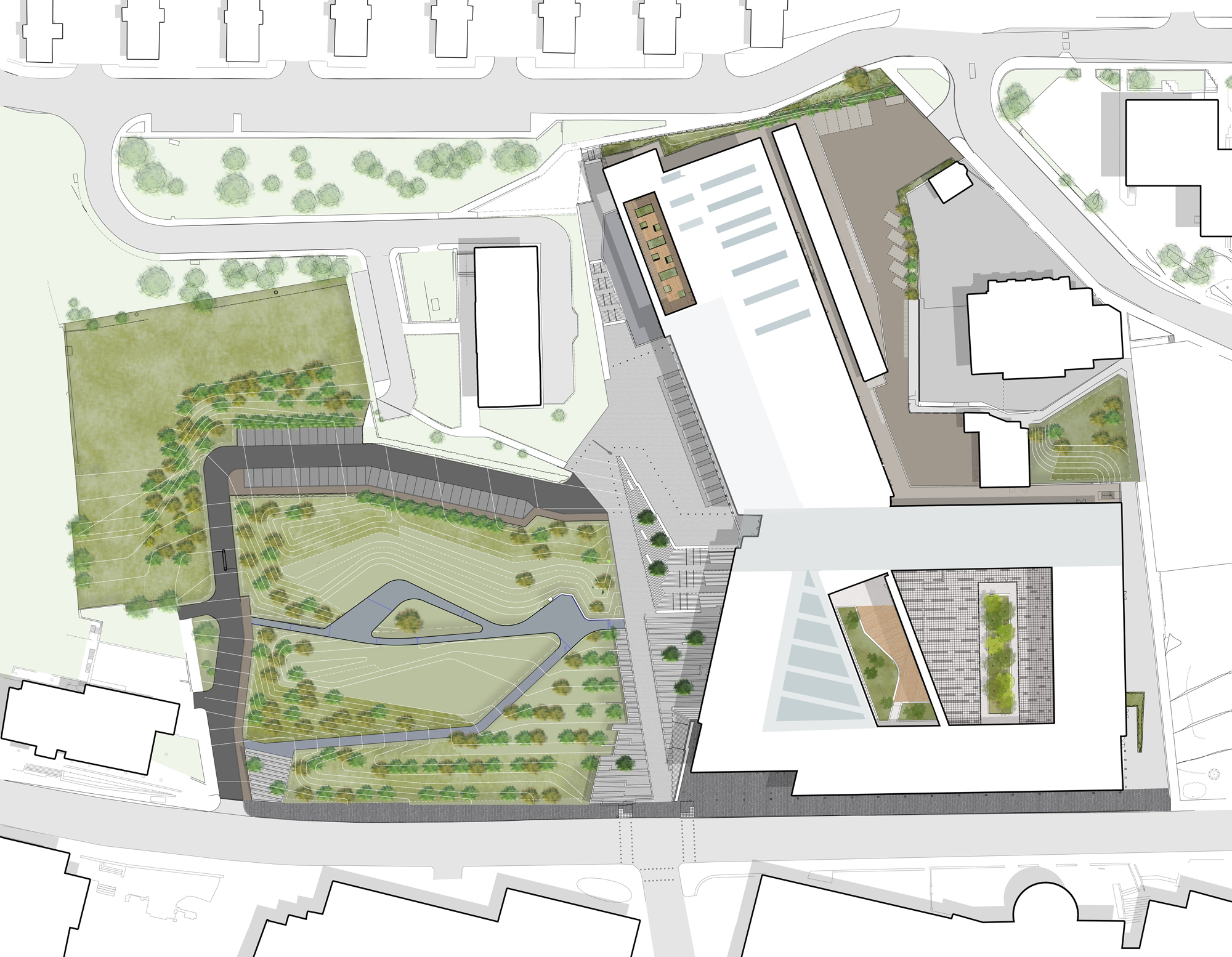 苏格兰格拉斯哥城市学院 | 融入城市景观的绿色校园-14