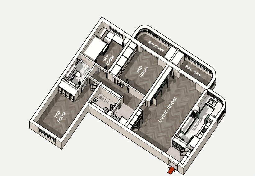 三世同堂的法式开放厨房设计丨中国北京丨JORYA玖雅-140