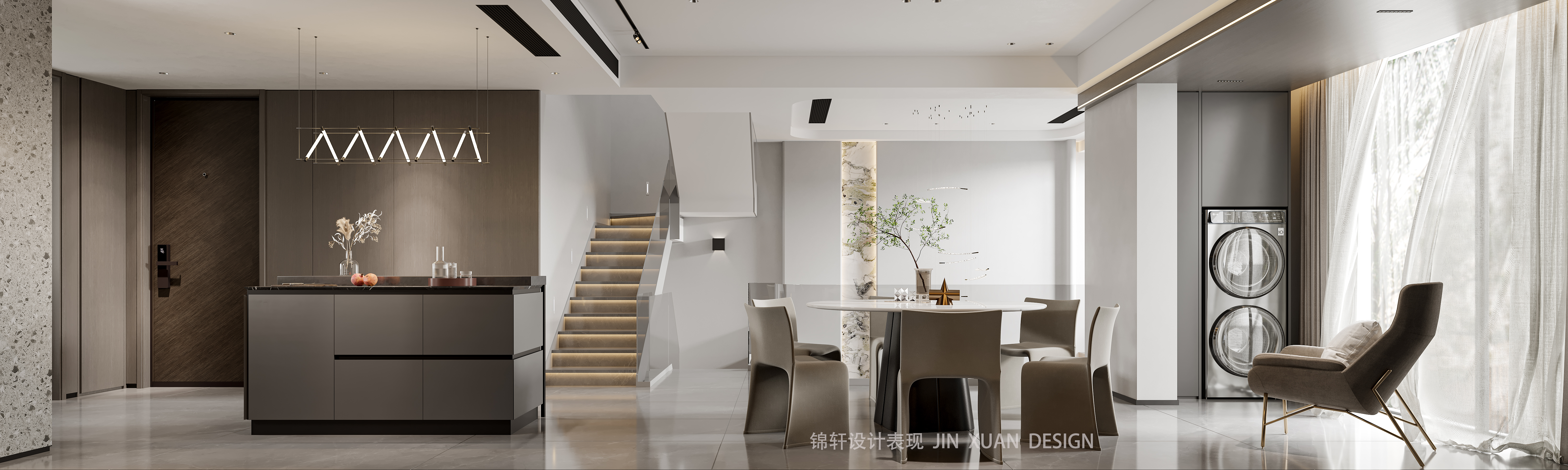别墅高级现代设计丨中国合肥丨锦轩设计表现-5