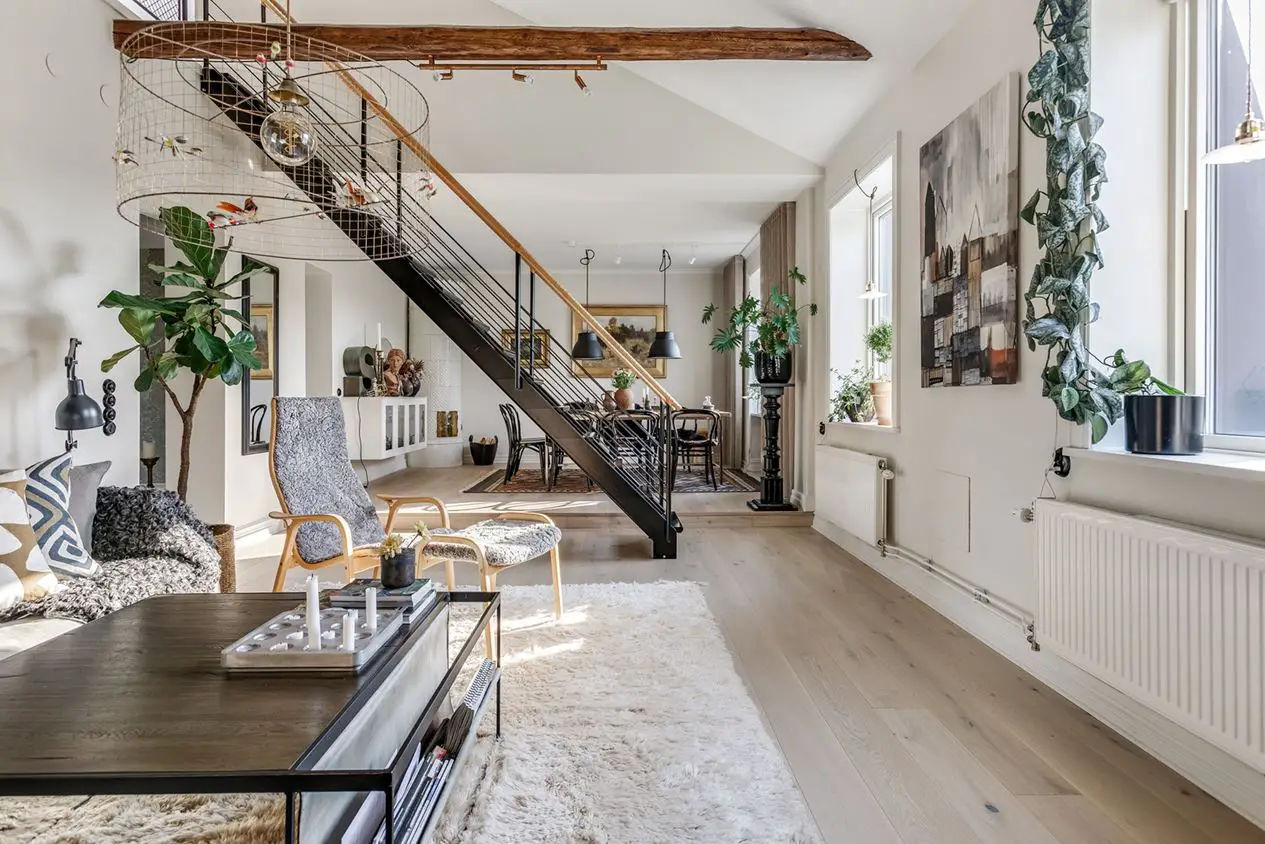 瑞典湖畔的砖墙公寓 | 宁静的斯堪的纳维亚风格-3