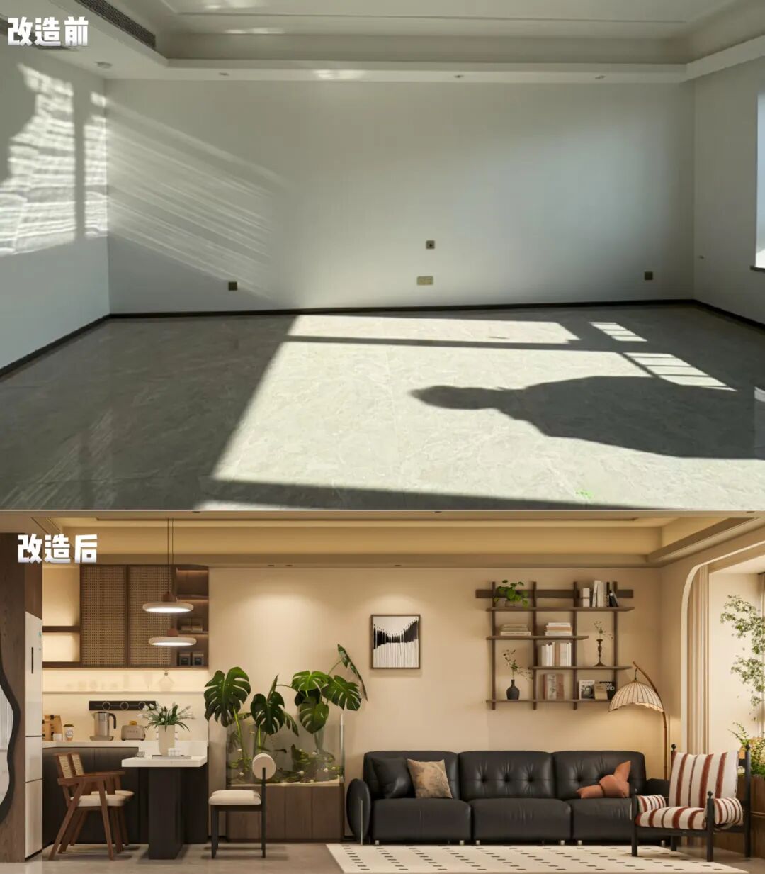 造境物象全案设计|沐光・谧境：118㎡自然风的温馨家居诗篇-27