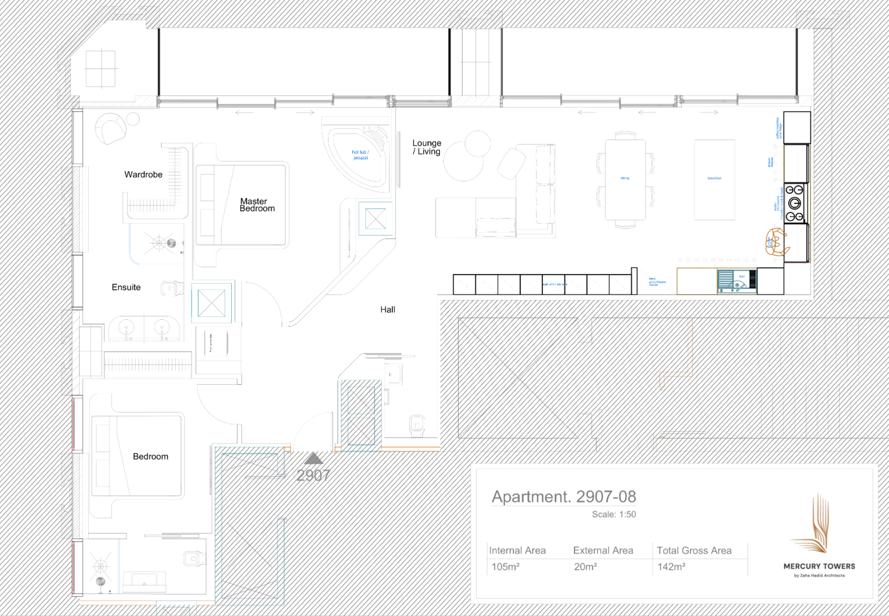 马耳他 Mercury House丨Zaha Hadid Architects-25
