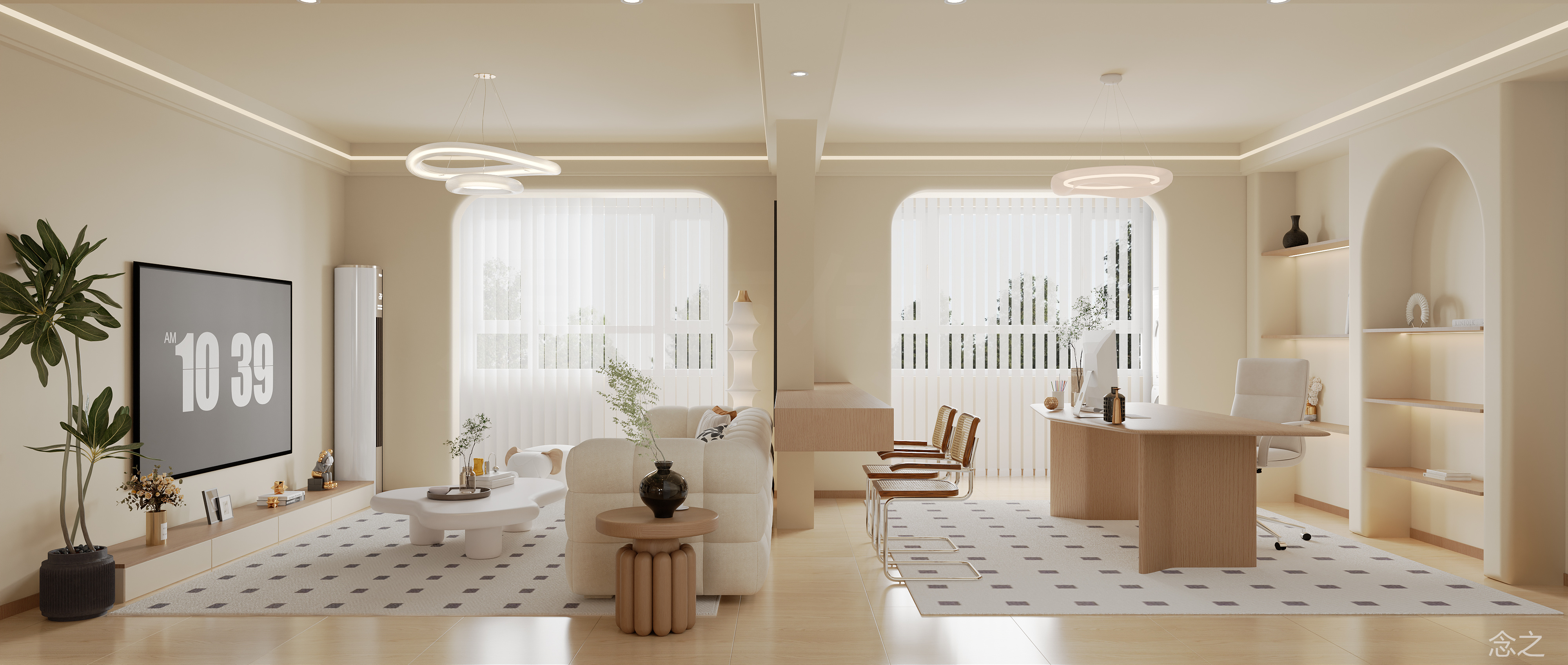 奶油风 被温柔包裹的治愈之家-7