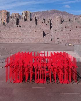 "Pesar del Viento Pavilion | 会变形的木质表演空间"