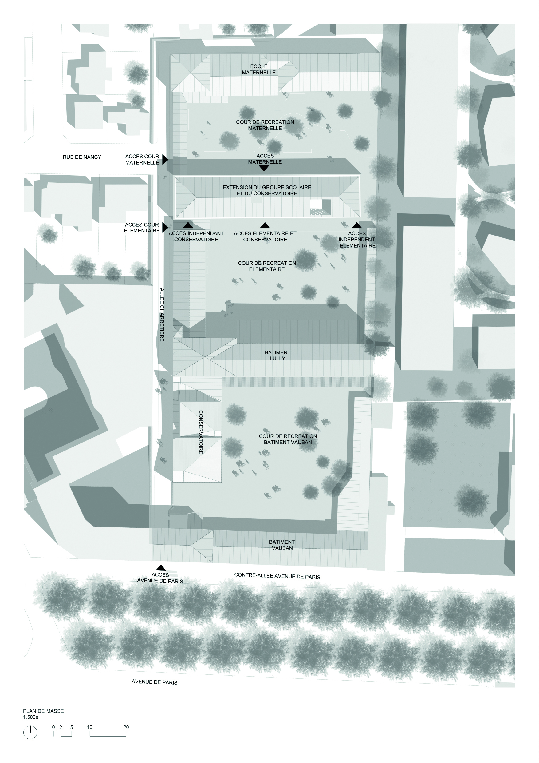 Lully Vauban 学校和音乐学院扩建丨法国丨Atelier Serge Joly Architectes-35