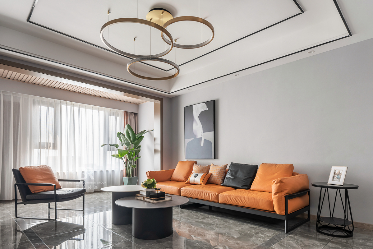 紫御江山 94 平现代轻奢风格装修设计案例丨重庆兄弟装饰公司水母家整装-9