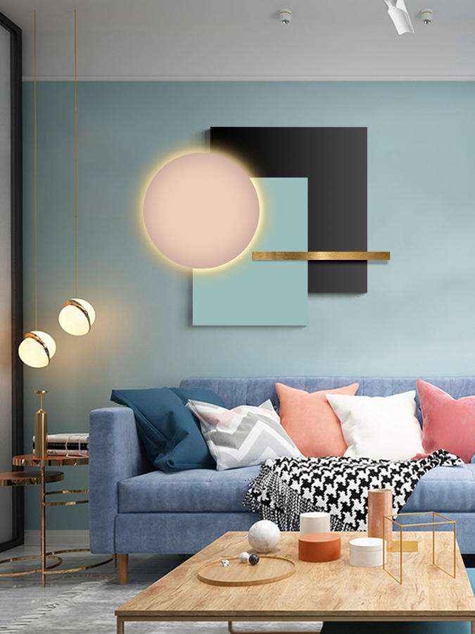 简欧风客厅书房-20