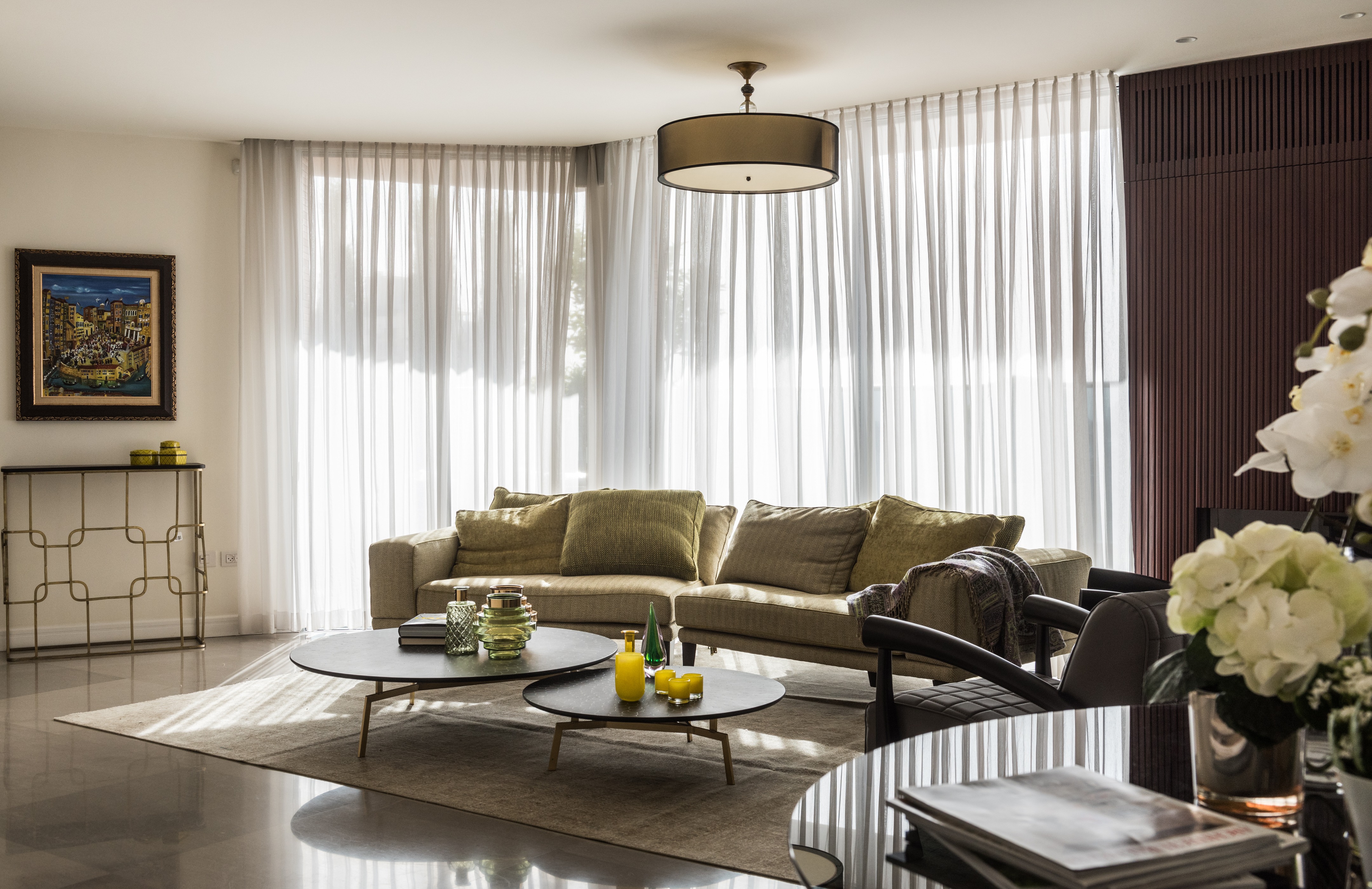 特拉维夫五角大楼顶层公寓 - 色彩斑斓的现代家庭空间-4