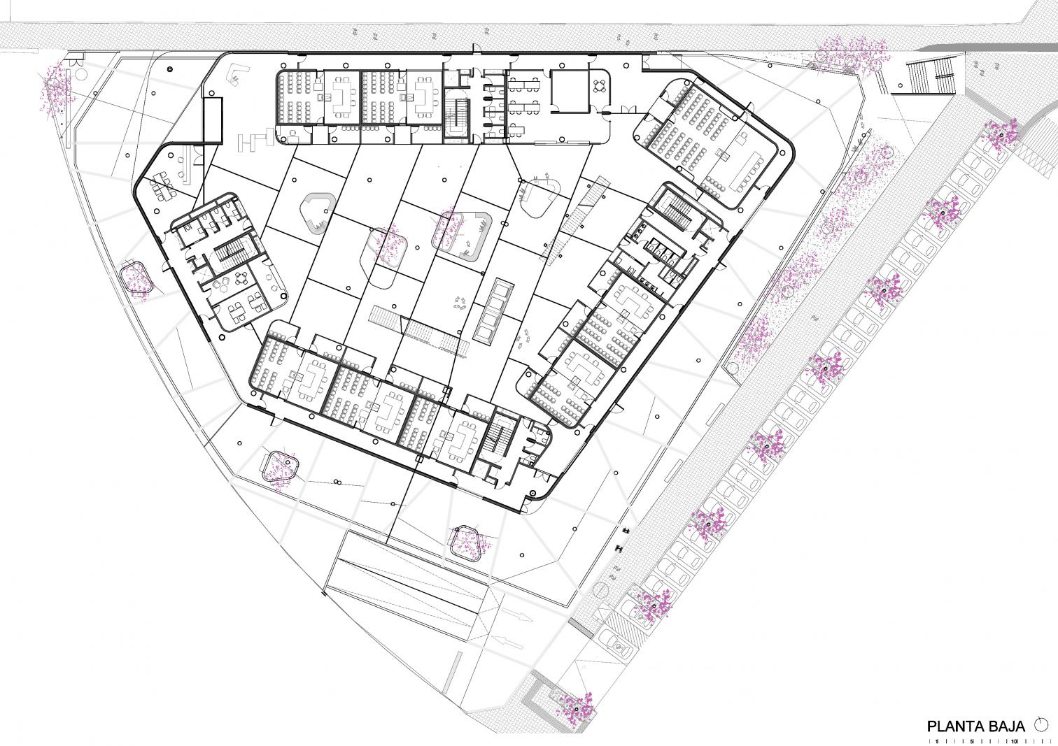 曲线立面、双层皮肤 | 西班牙新司法大楼设计-12