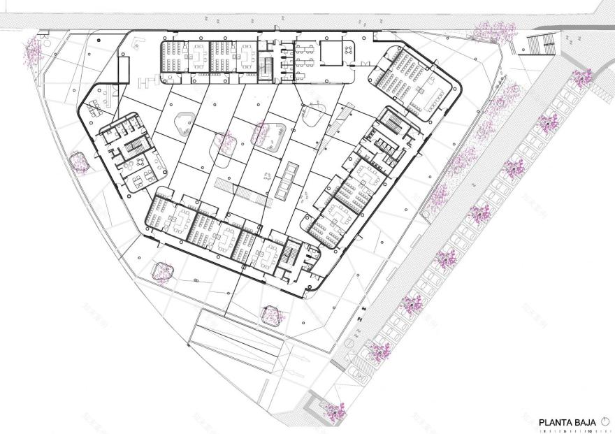 曲线立面、双层皮肤 | 西班牙新司法大楼设计-12