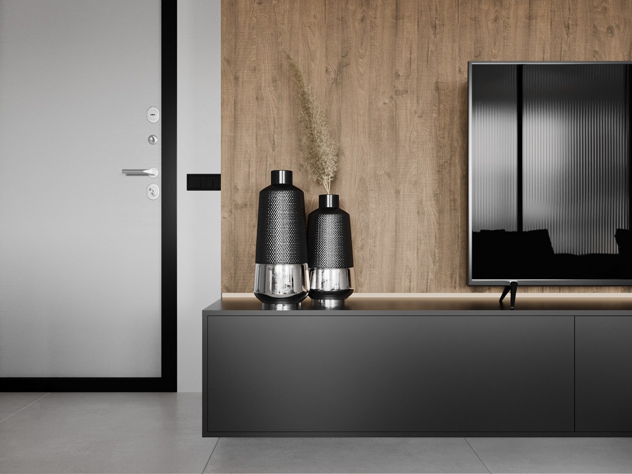 乌克兰 48.8㎡工业风质感公寓-4