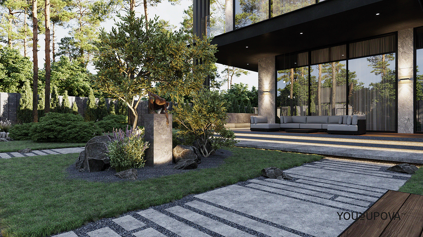 S090 别墅院庭景观丨乌克兰丨Dinara Yousupova-4