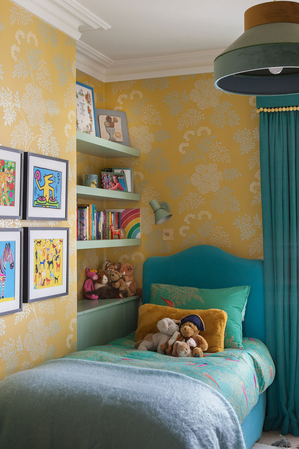 西伦敦蓝色红调活力家居设计-26