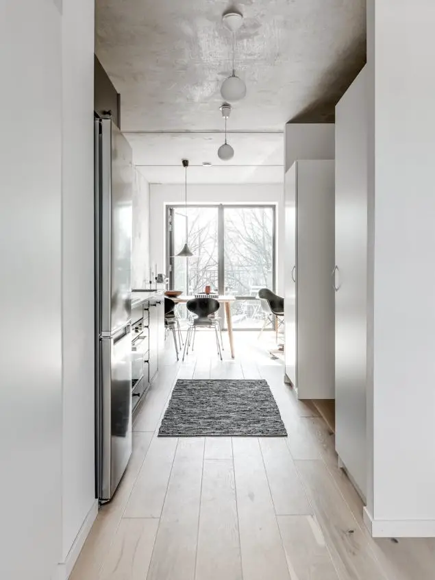 瑞典 40m2 灰混凝土时尚公寓 | 工业风与温馨家居的完美结合-22