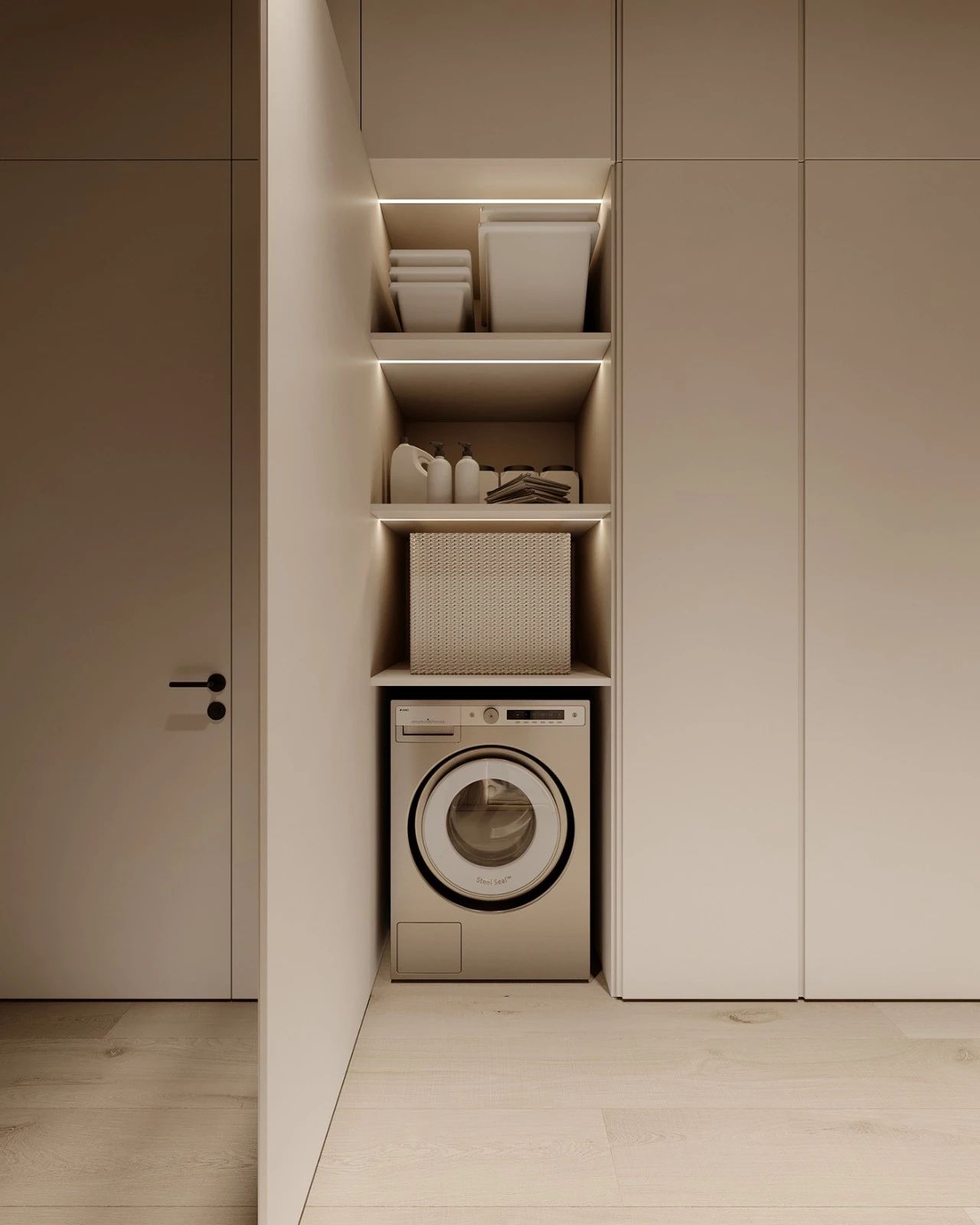 76㎡原木系奶油风极简空间设计丨哈萨克斯坦阿拉木图丨Ursa Studio-48