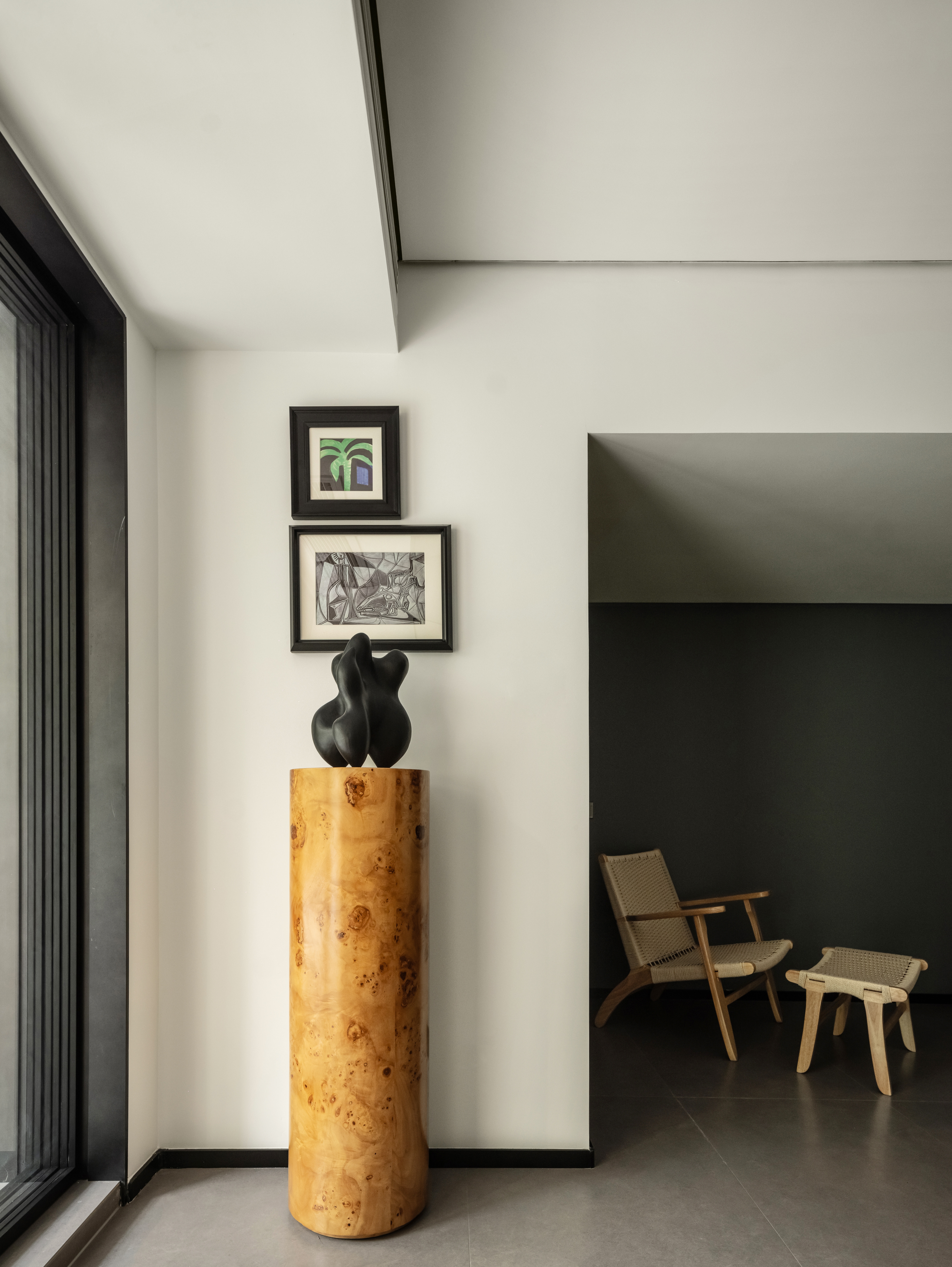 黑白重构,400㎡四层别墅的极简新生丨北岩-9