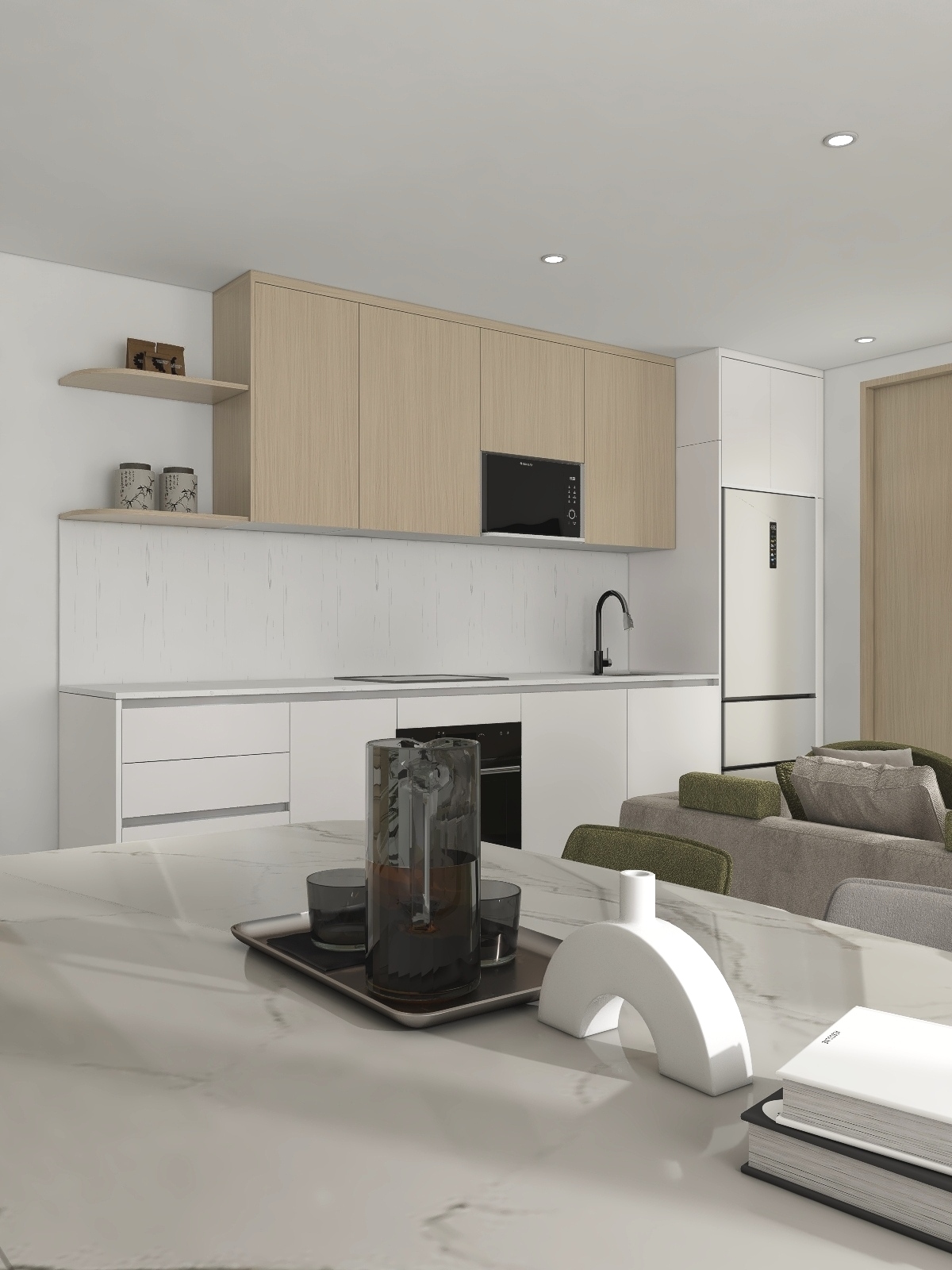 Green Moon Project. Kitchen Design. Type 01-4