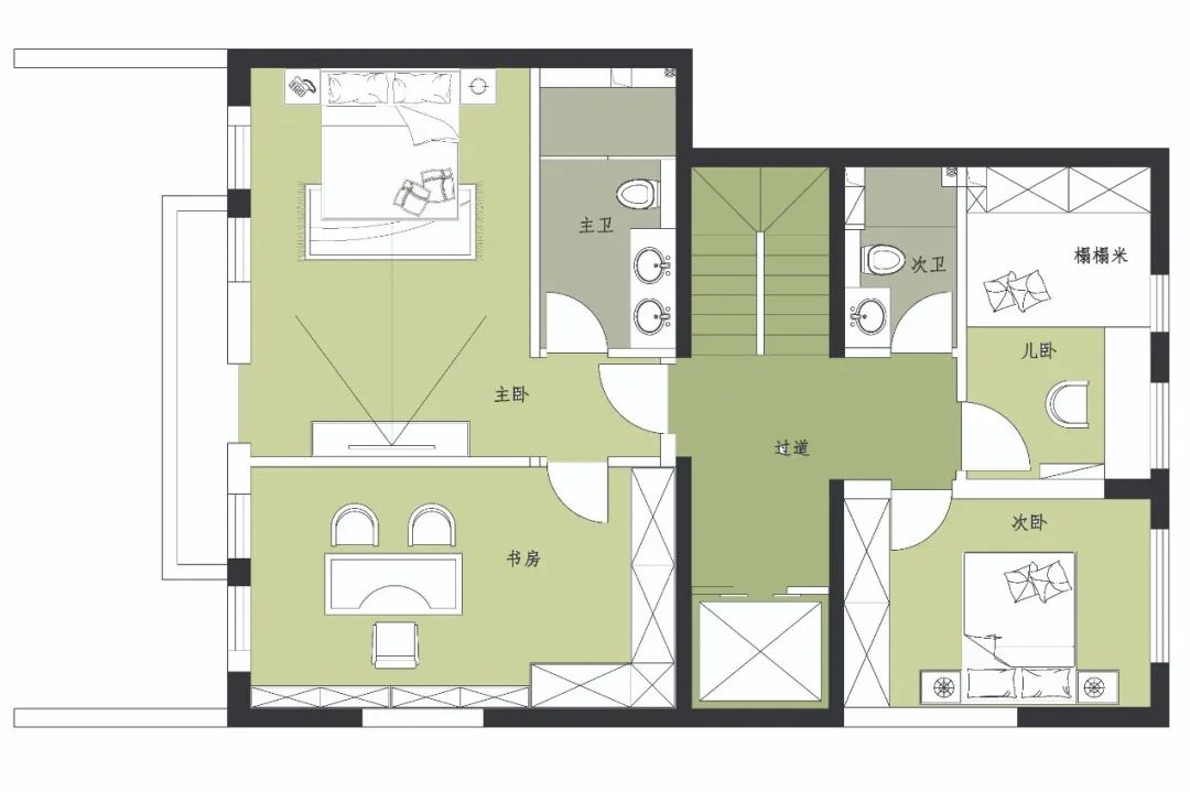 曲江大城 350㎡简约风三代同堂宅，设计师刘永强打造温暖新家-43