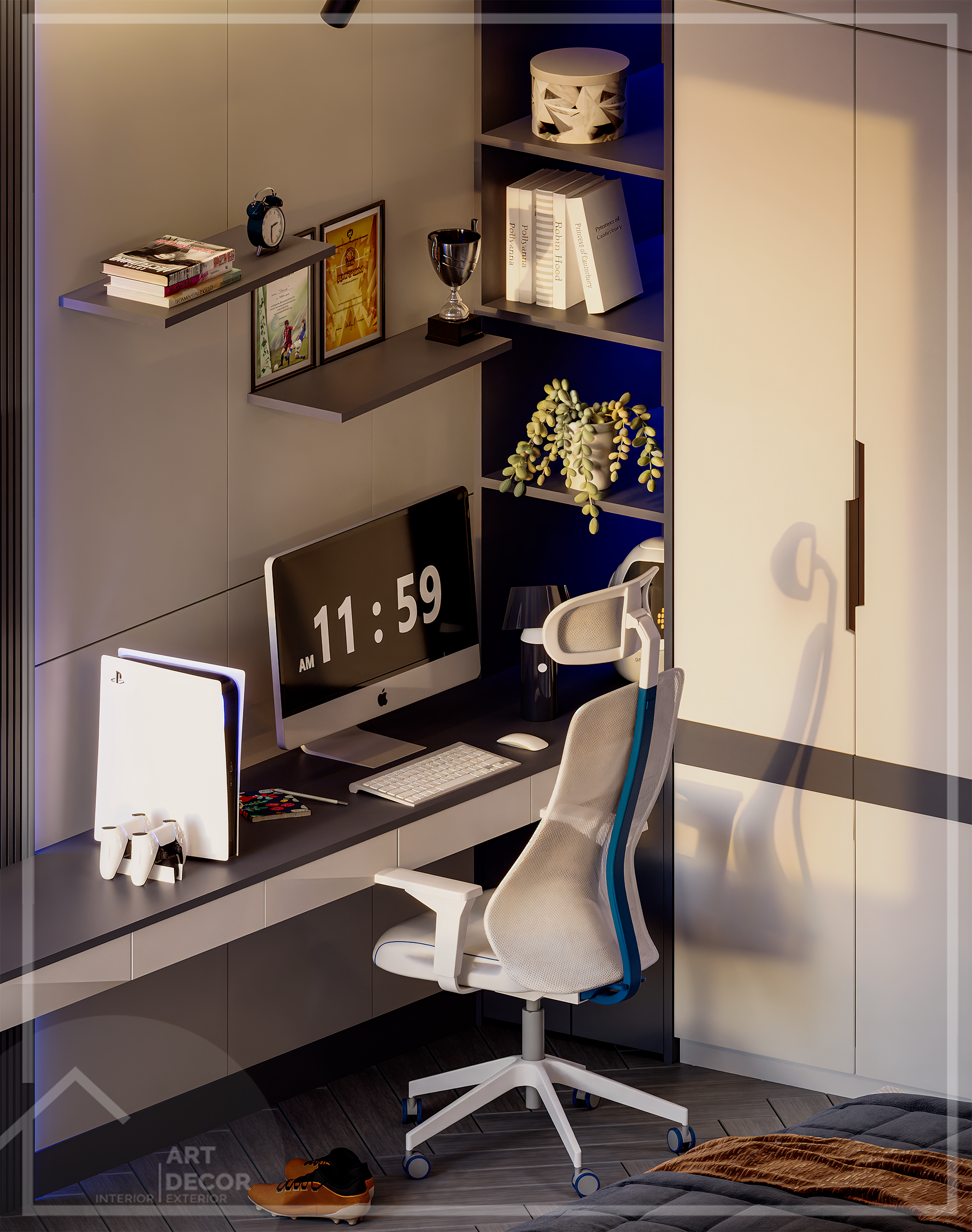 Modern Teen Bedroom - Madridistas | New Mansoura City-12