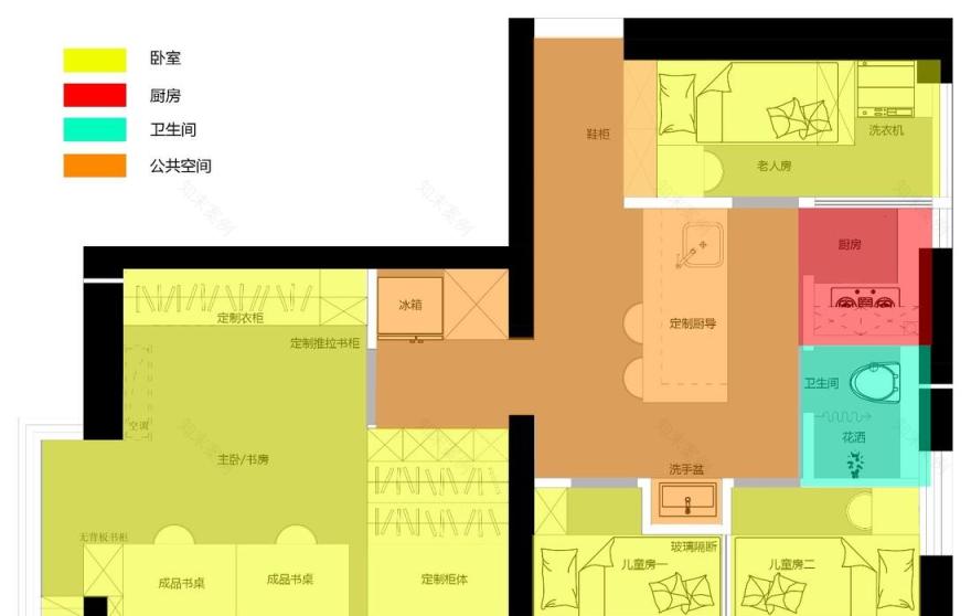 老房翻新变温馨五口之家-50