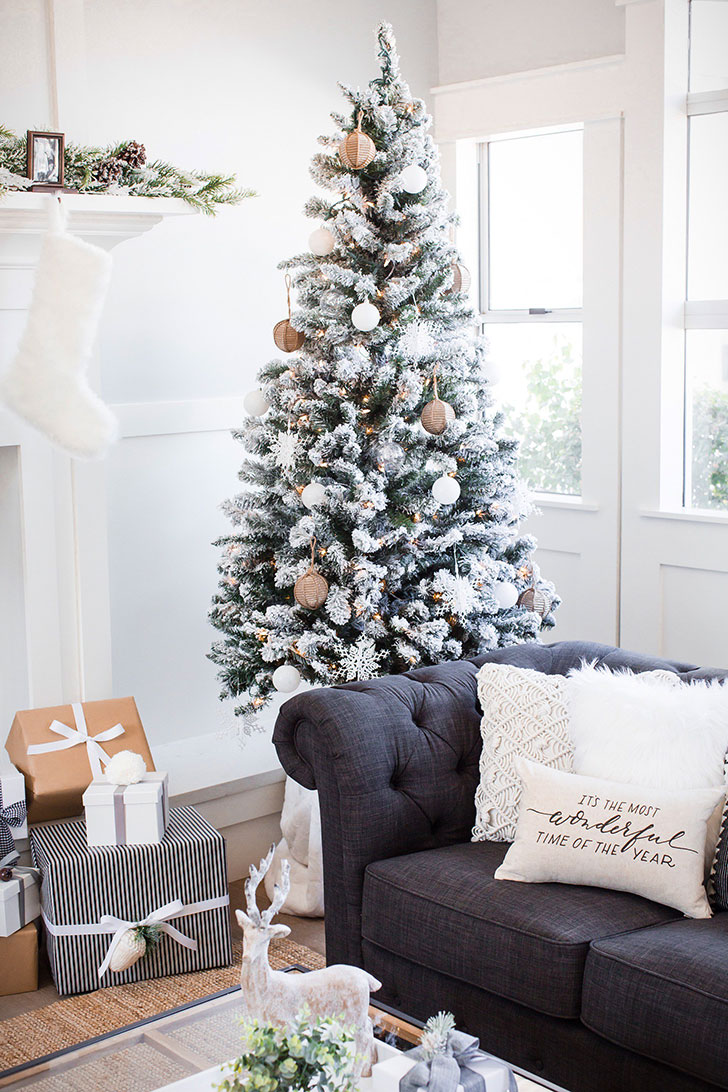 德州自然风白色圣诞家居设计-5