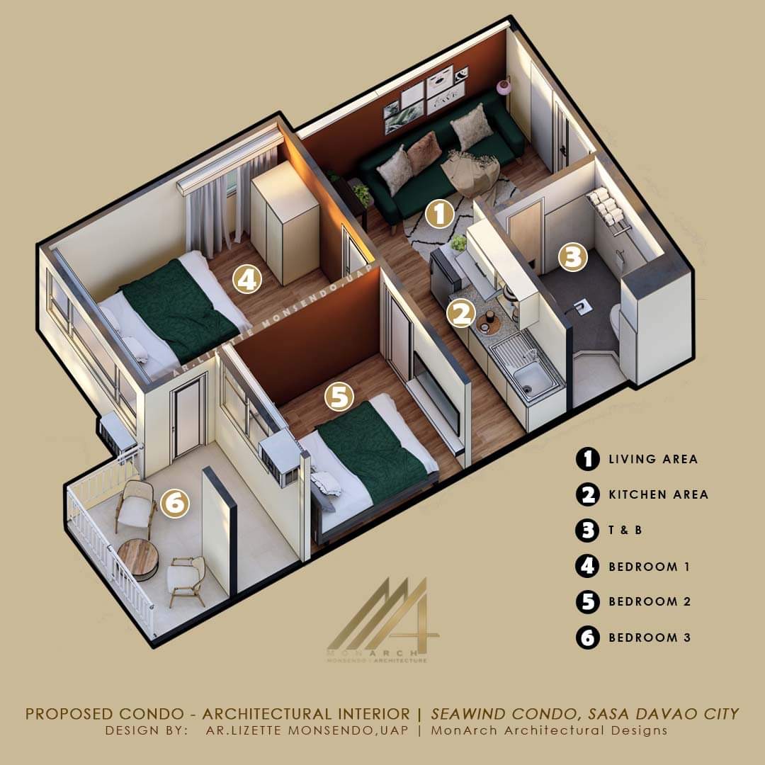 公寓室内装修丨菲律宾达沃丨Monsendo 建筑设计-14