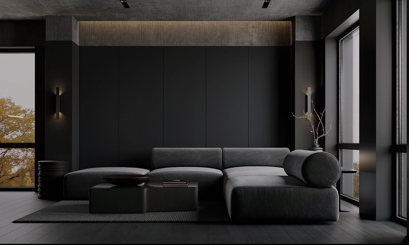 高级黑色系公寓设计 简而不单的魅力！-3