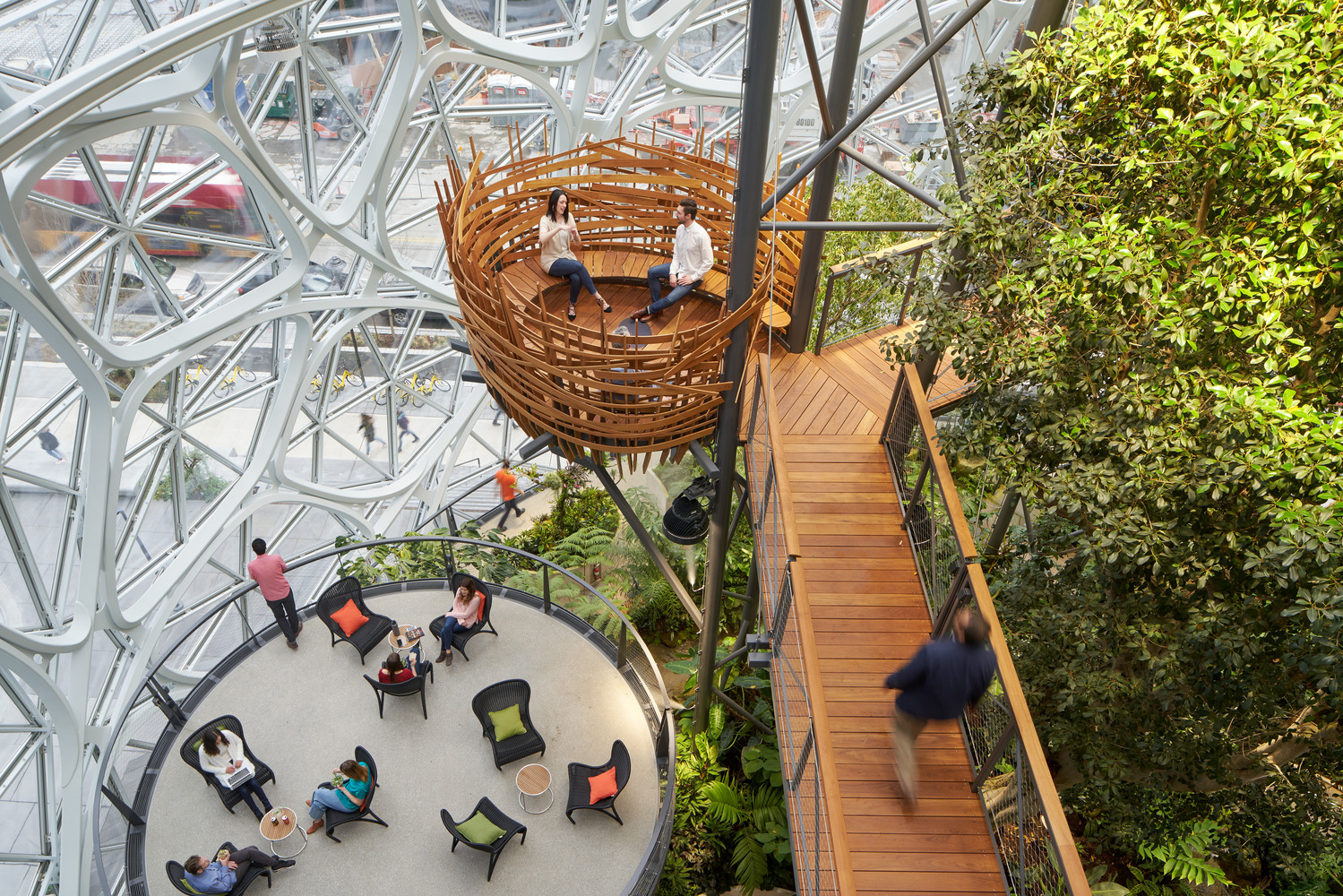 绿意盎然 Amazon Spheres 室内设计赏析-10