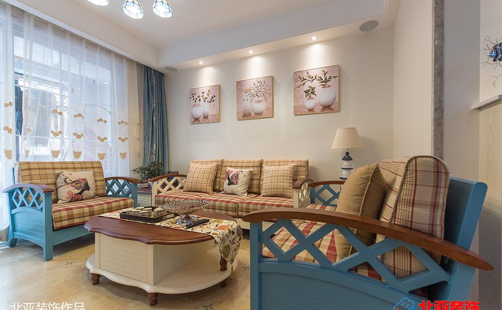 地中海风格 120㎡家居设计,白色调与蓝色元素打造浪漫空间-17