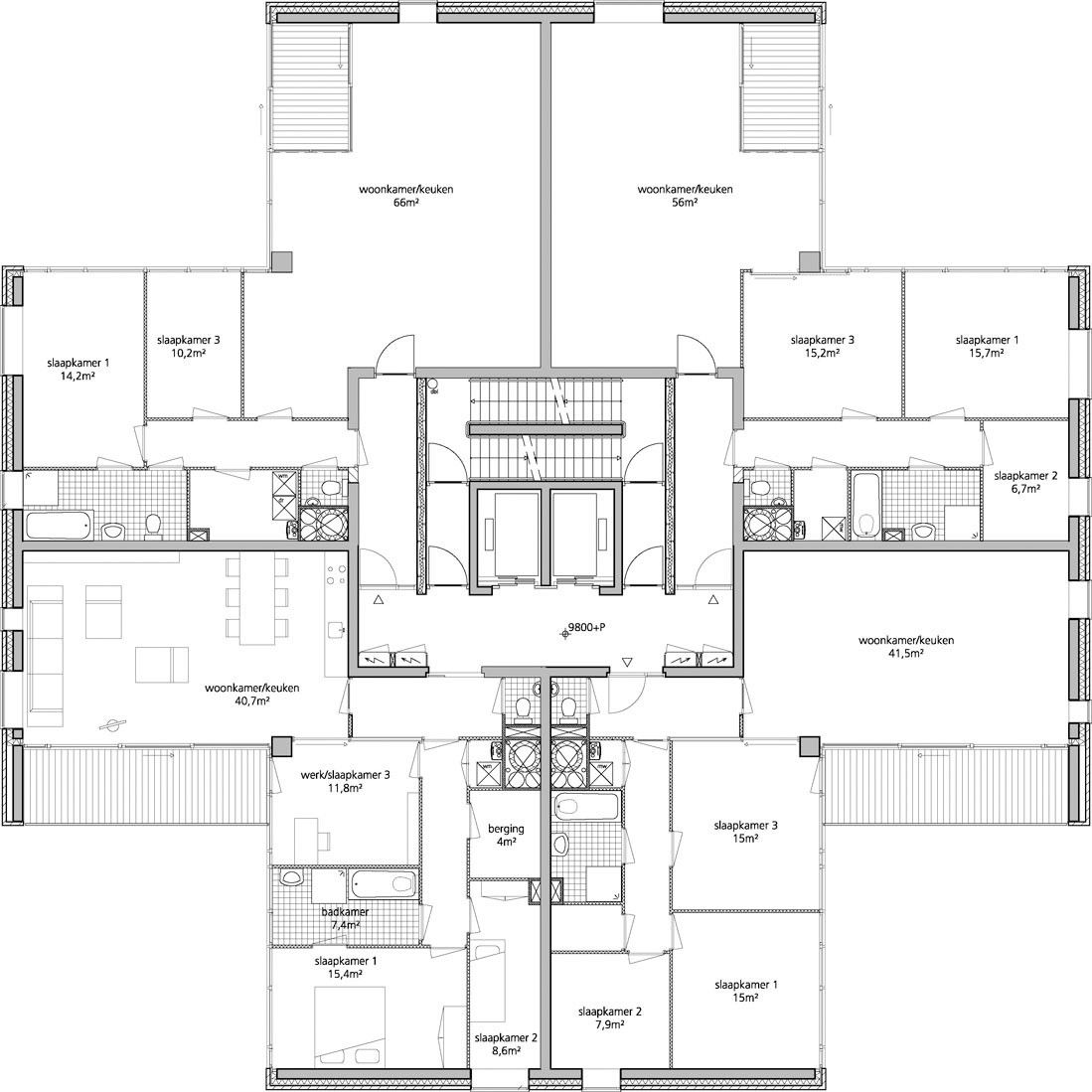 荷兰 Groningen 市 De Rokade 住宅大楼——老年公寓与护理院的巧妙融合-35