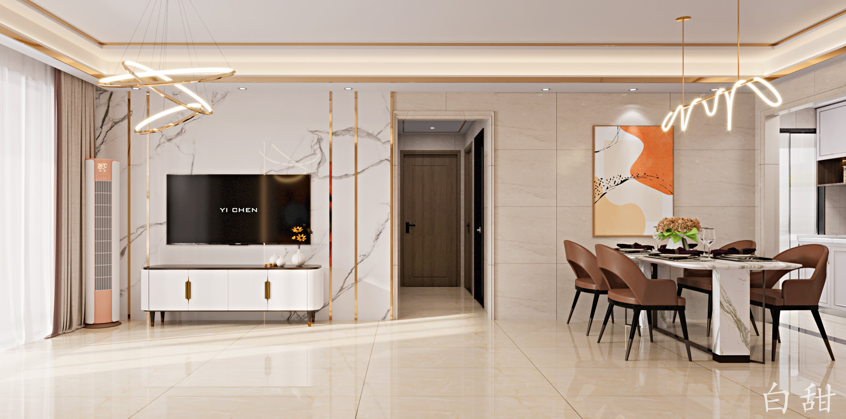 现代轻奢都市品味家居空间设计-3