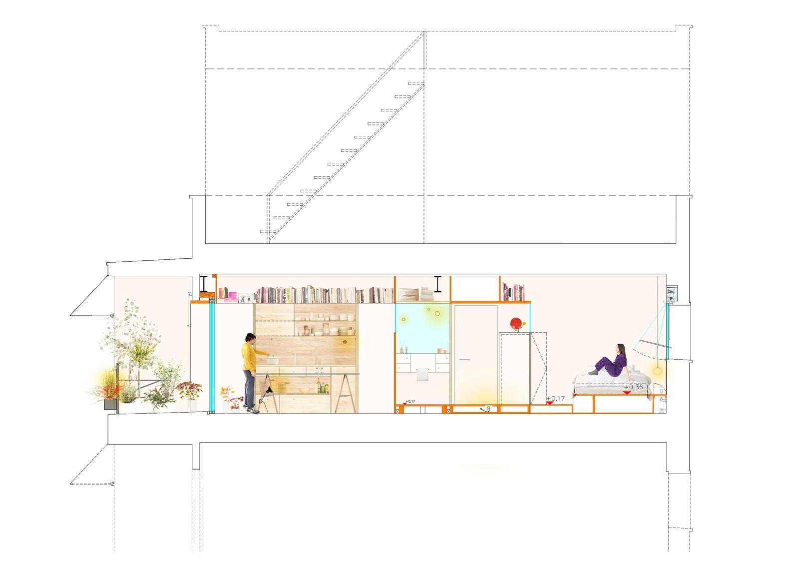 60平米昏暗房屋改造成超明亮公寓丨西班牙马德里-30