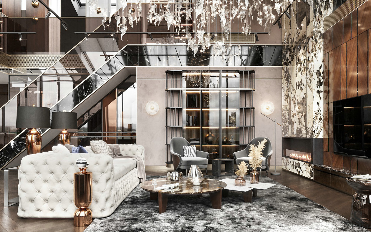 奢华混搭，展现豪气空间-0