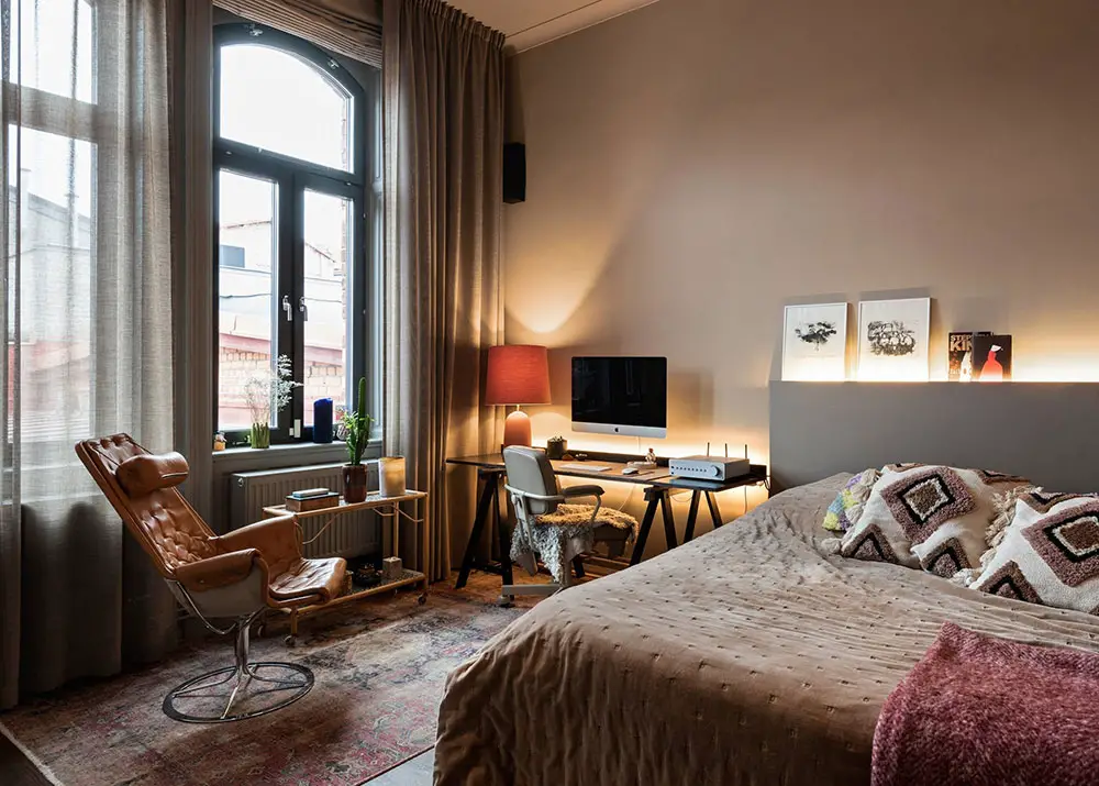 瑞典斯德哥尔摩现代彩色公寓设计-15