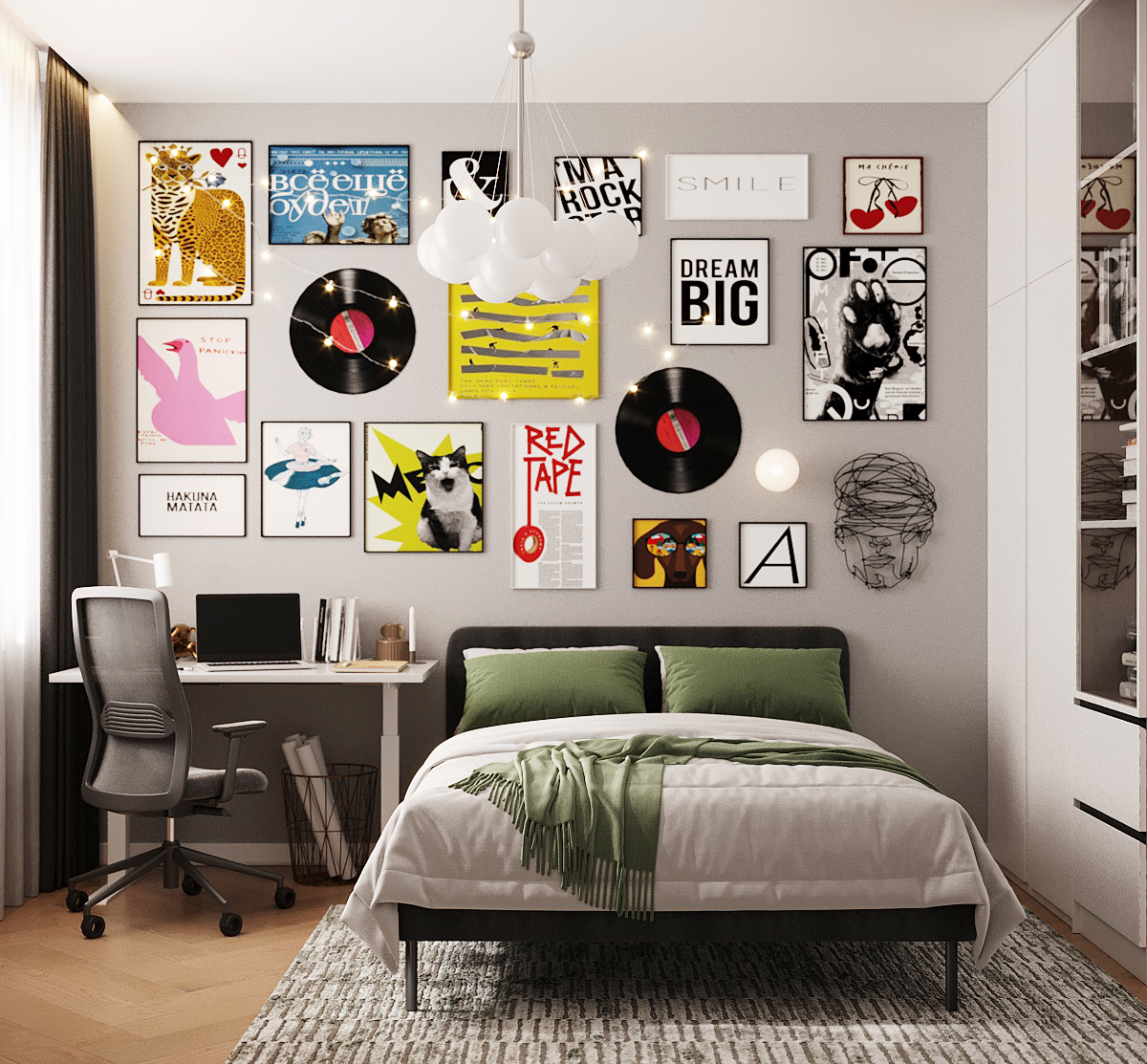 Apartment design for a large family-19