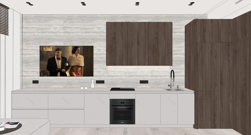 带浴室窗户的简约公寓丨俄罗斯莫斯科-51