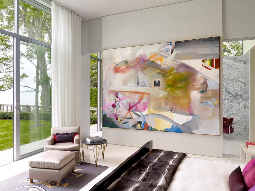 纽约湖畔现代别墅，艺术与自然完美融合-27